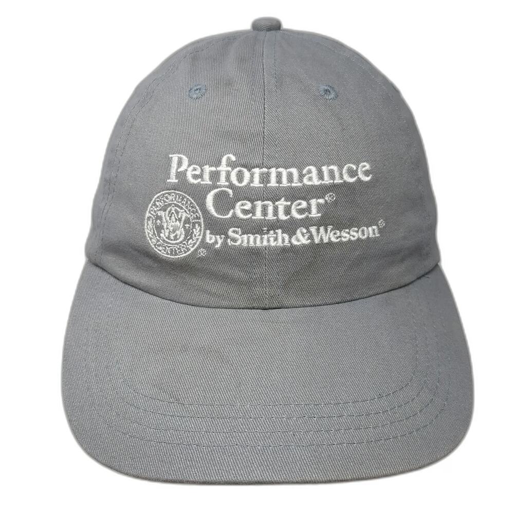 Quake City Caps Baseball Cap Gray One Size Slideback Smith & Wesson Logo Hat